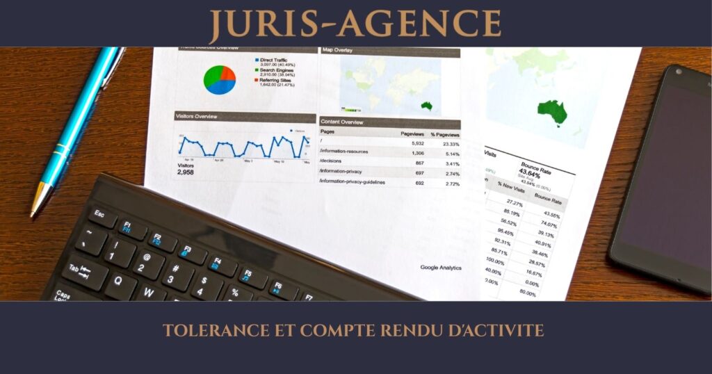 TOLERANCE ET COMPTE RENDU D'ACTIVITE